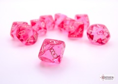 Chessex - Translucent Pink/White 10D10 - CHX23284
